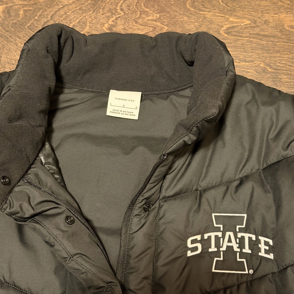 IOWA STATE Nike Black Thermo-Fit Puffer Jacket - Picture 3 of 4